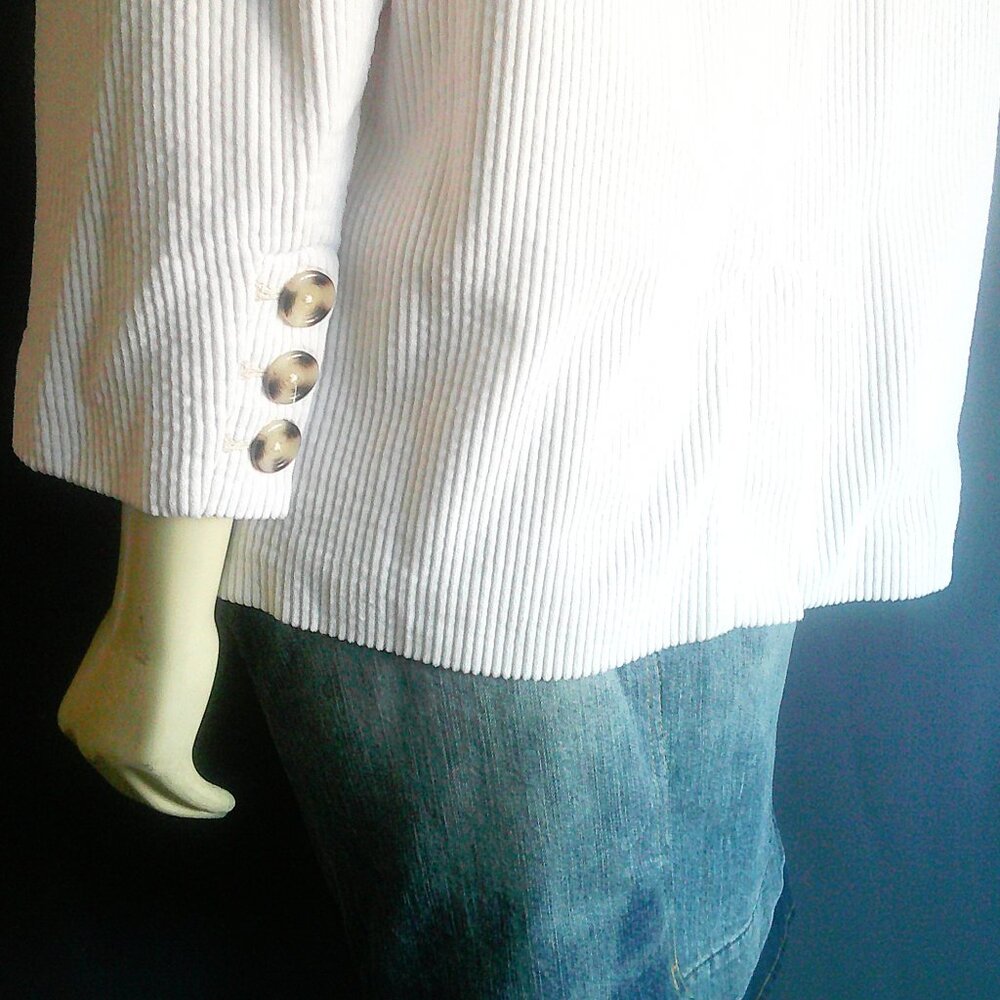 Cartonnier Anthropologie Ivory Corduroy Oversized Peacoat Sm - Picture 6 of 8